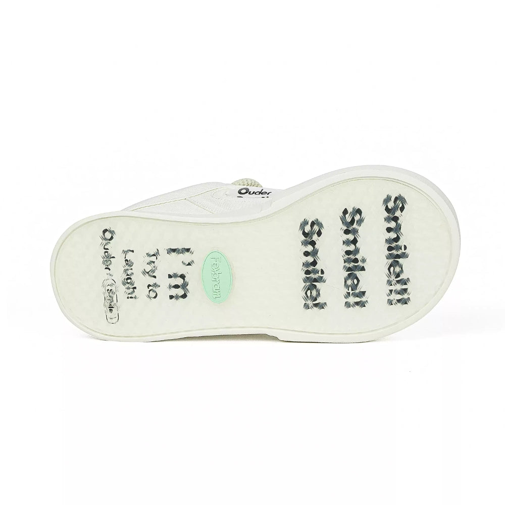 Ouder smiler open smile canvas shoes whiteX