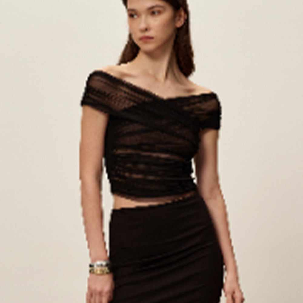 SIJIASUDIO Black Mesh Top
