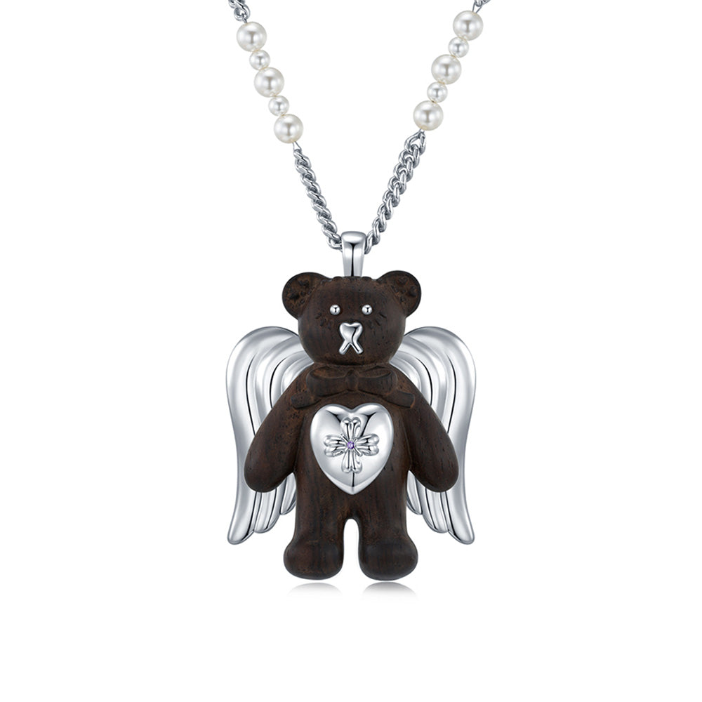 tokokkino Wooden Bear Necklace