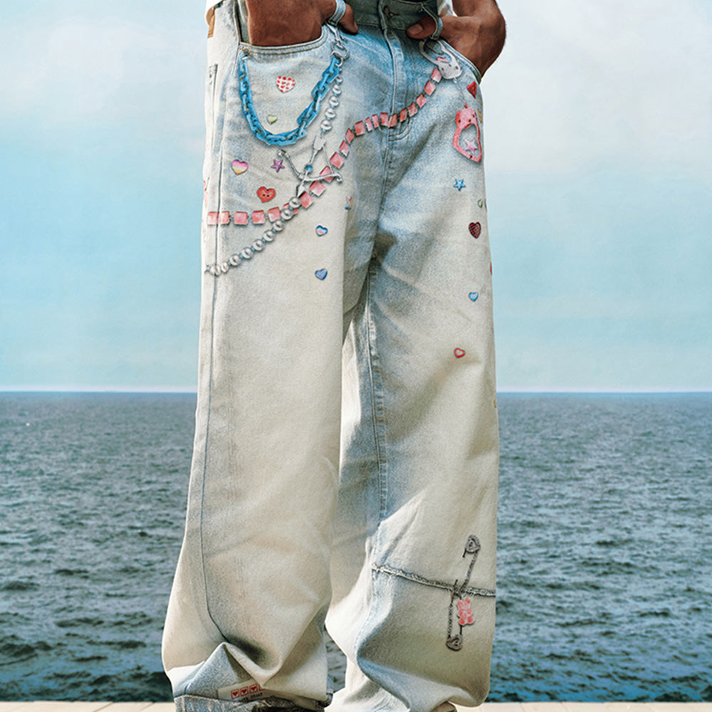 YADcrew Arrow Print Jeans