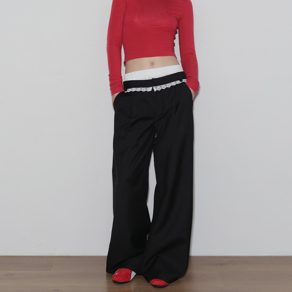2AM POETRY "Office Escape" Lace Pants