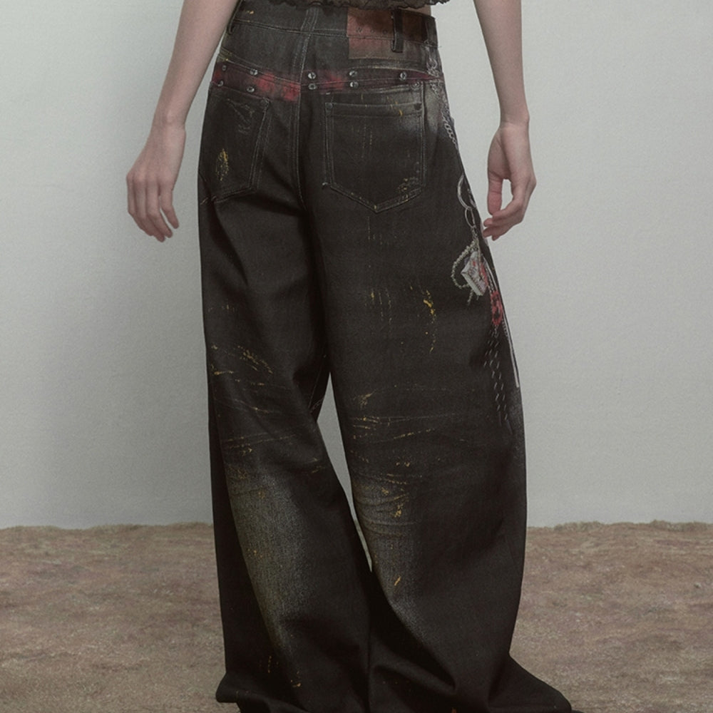 WOOHA Wide-Leg Jeans