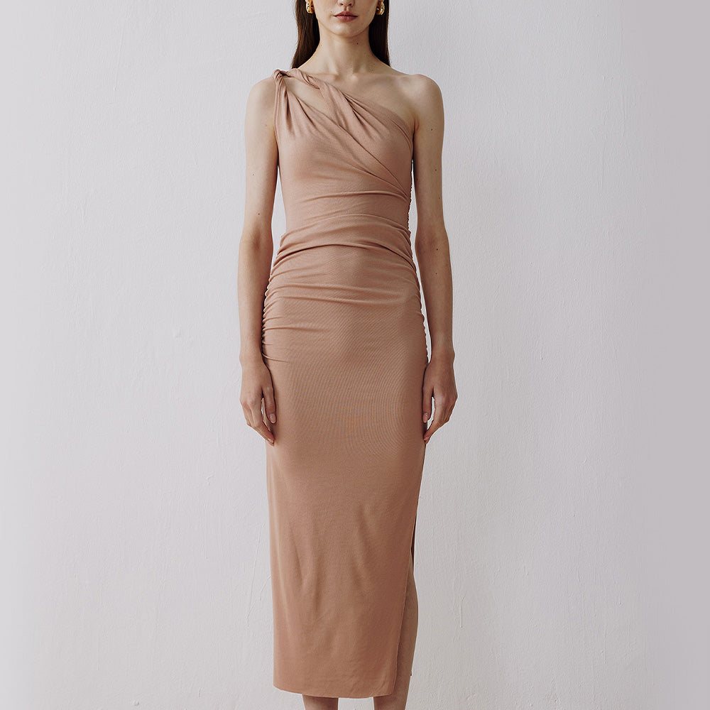 SIJIASUDIO Pink Asymmetrical Dress